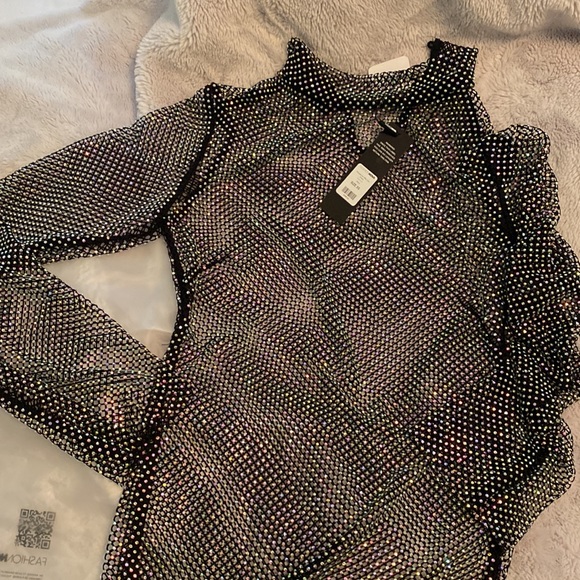 Fashion Nova “Rhinestone Affair Mini Dress “ - Picture 2 of 3